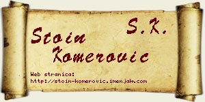 Stoin Komerović vizit kartica